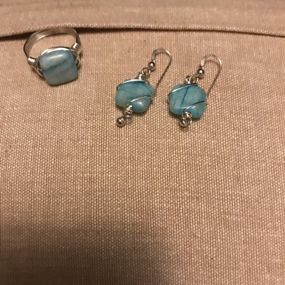 New artisan wire-wrapped blue jasper  gemstones - Picture 3 of 5